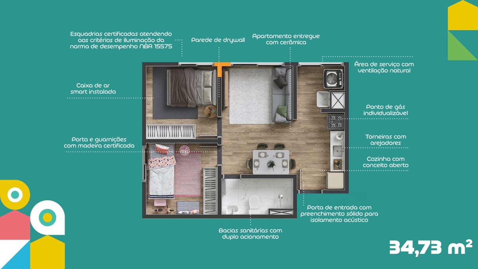 Apartamento Minha Casa Minha Vida em San Martin
