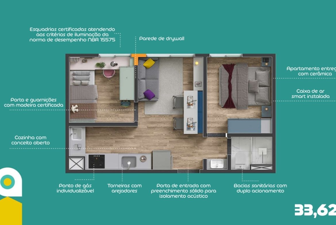 Apartamento Minha Casa Minha Vida em San Martin