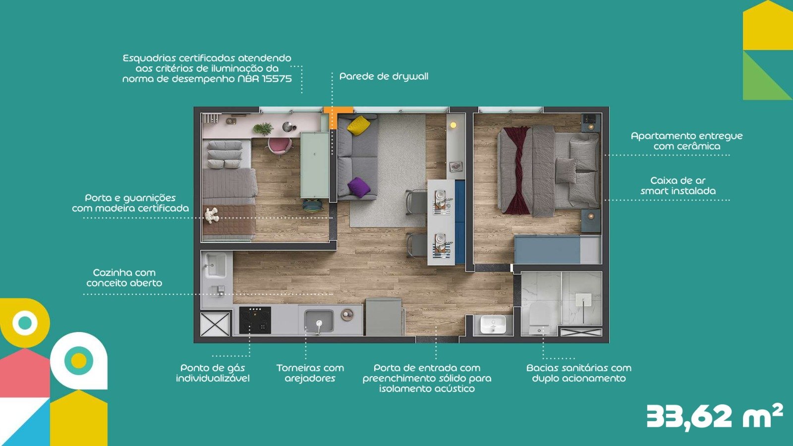 Apartamento Minha Casa Minha Vida em San Martin