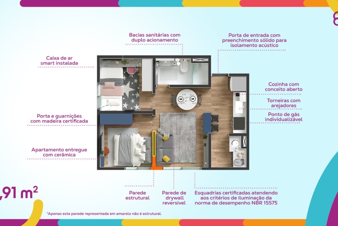 Apartamento Minha Casa Minha Vida na Estância Recife