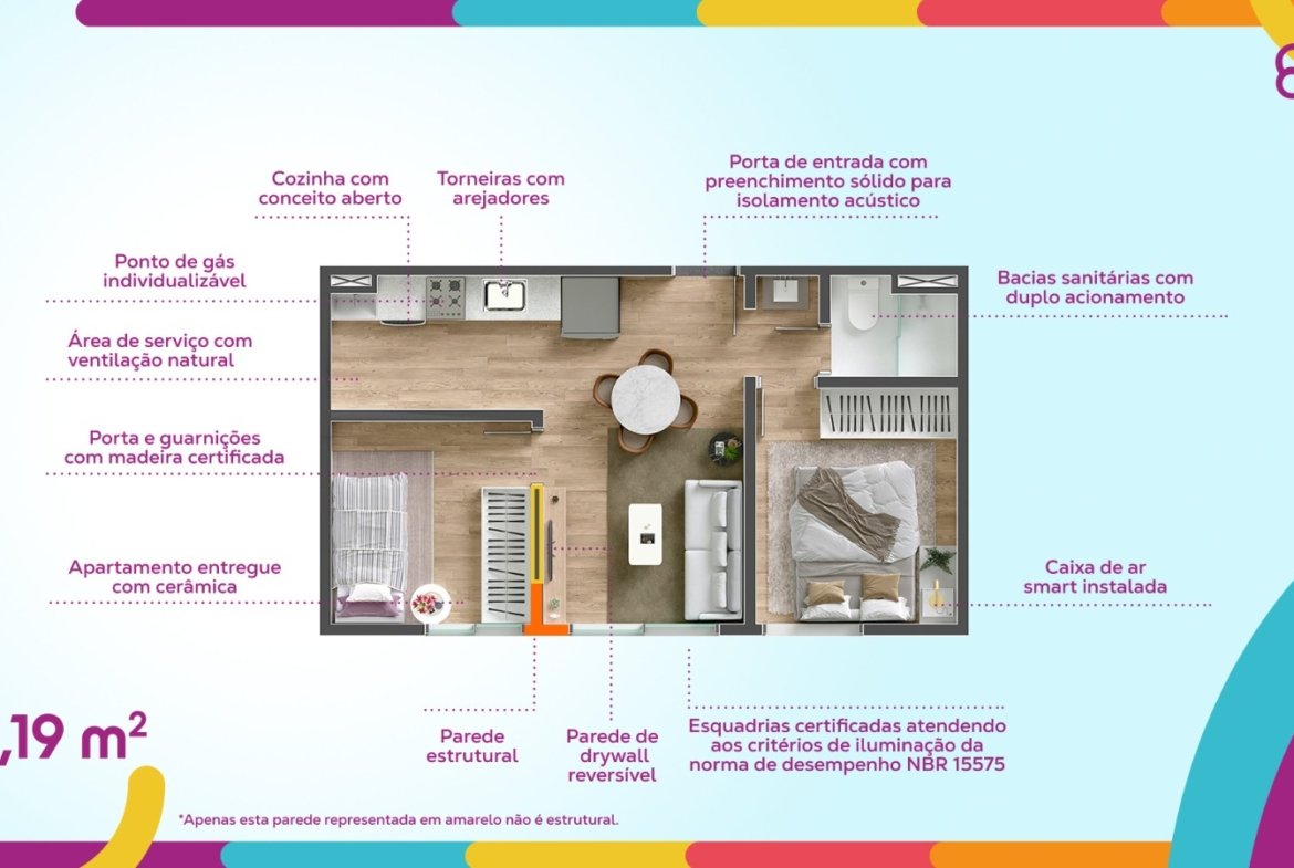 Apartamento Minha Casa Minha Vida na Estância Recife
